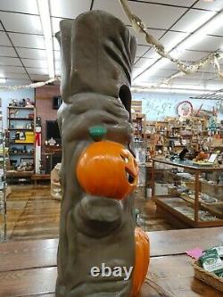 Rare Vintage 35 Spooky Tree Pumpkin Light Blow Mold Halloween Plastic Foam