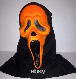 Rare Vintage 90s Gen 1 FANTASTIC FACES Fun World Scream Ghost Face Orange Mask