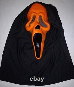 Rare Vintage 90s Gen 1 FANTASTIC FACES Fun World Scream Ghost Face Orange Mask