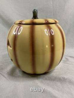 Rare Vintage ABINGDON USA 674 Pumpkin Jack-O-Lantern Cookie Jar EXCELLENT