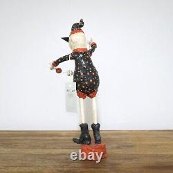 Rare Vintage Andyfaye Folkart Halloween Decoration Figure Paper Mache