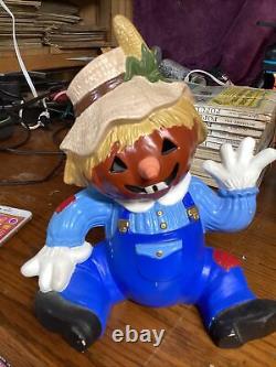 Rare Vintage Ceramic Halloween Scarecrow Jack O Lantern Gare Inc Mold 1981 B4681