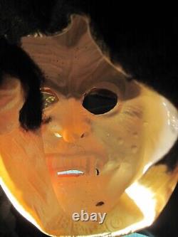 Rare Vintage Cesar Joker Dracula Halloween Vinyl Mask w /Insert France Vampire