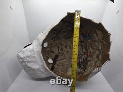 Rare Vintage Creepy Paper Mache Halloween Dog Mask Mardi Gras Folk Art