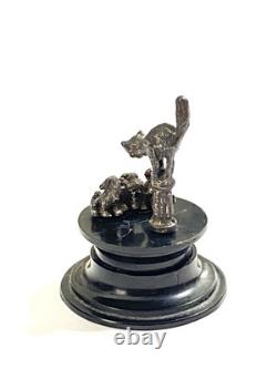 Rare Vintage Dell Weston Miniatures Halloween Scared Cat & Dogs Sterling Silver