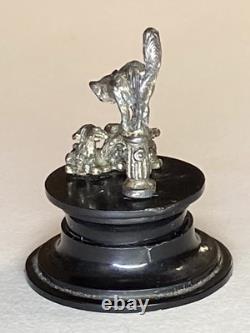 Rare Vintage Dell Weston Miniatures Halloween Scared Cat & Dogs Sterling Silver
