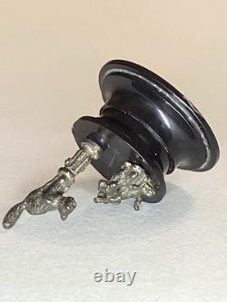 Rare Vintage Dell Weston Miniatures Halloween Scared Cat & Dogs Sterling Silver