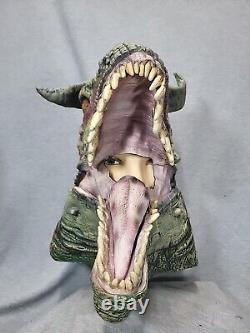 Rare Vintage Disney Dinosaurs Unreleased Movie Vinyl Halloween Mask child Size