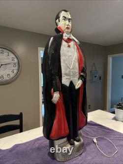 Rare Vintage Dracula 42 Blow Mold, Don Featherstone Bela Lugosi Halloween USA