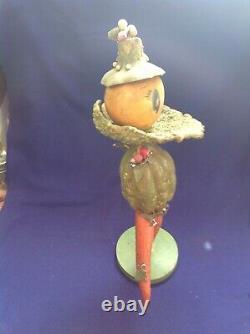 Rare Vintage Folkart Halloween Veggieman Vegetable Man Woman Figure Doll Old