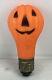 Rare Vintage Fun-world Halloween Blow Mold Light Bulb 2 Faced Pumpkin Tested