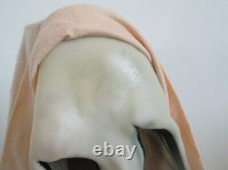 Rare Vintage Fun World Tan/white Cotton Shroud Ghostface Scream Halloween Mask