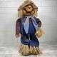 Rare Vintage Gemmy Halloween Fiber Optic Color Changing Pumpkin Scarecrow Read