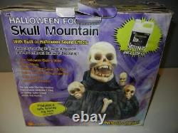 Rare Vintage Gemmy Skull Mountain Fog Machine Halloween Fogger Lights & Sounds