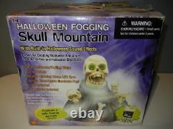 Rare Vintage Gemmy Skull Mountain Fog Machine Halloween Fogger Lights & Sounds