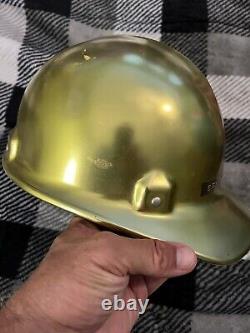 Rare Vintage Gold Jackson Hard Hat Construction Village People Halloween Costume