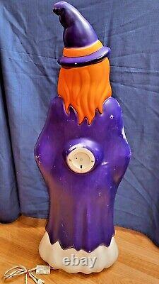 Rare Vintage Grand Venture Halloween Witch Holding Pumpkin Blowmold