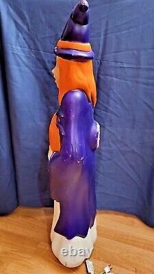 Rare Vintage Grand Venture Halloween Witch Holding Pumpkin Blowmold