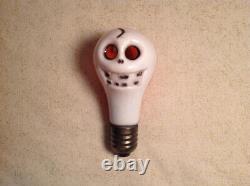 Rare Vintage Halloween Blow Mold HP Light Bulb 2 Sided Skeleton / Pumpkin -Works