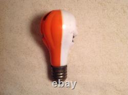 Rare Vintage Halloween Blow Mold HP Light Bulb 2 Sided Skeleton / Pumpkin -Works