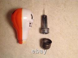 Rare Vintage Halloween Blow Mold HP Light Bulb 2 Sided Skeleton / Pumpkin -Works