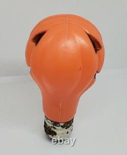 Rare Vintage Halloween Blow Mold Light Bulb Pumpkin Jack-O-Lantern Fun World