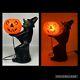 Rare Vintage Halloween Blow Mold Witch Holding Pumpkin Table Top