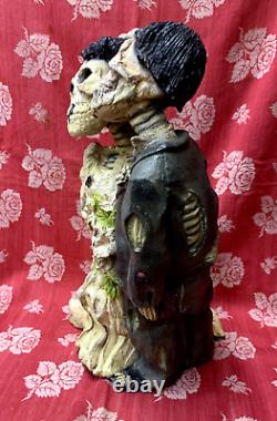 Rare Vintage Halloween Foam Skelton Sculpture Decoration Statue Bride & Groom