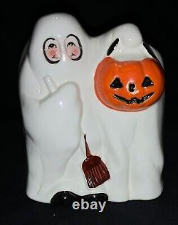 Rare! Vintage Halloween Inarco Ceramic Planter Ghost Trick Or Treater