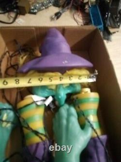 Rare Vintage Halloween Witch. Front yard Blow mold