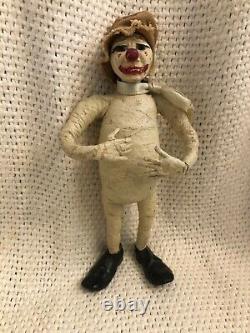 Rare Vintage Handmade Halloween Creepy Mummy Clown Figure L@@@@K