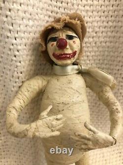 Rare Vintage Handmade Halloween Creepy Mummy Clown Figure L@@@@K