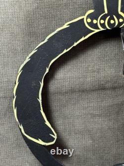 Rare Vintage Kinetic Pendulum Balancing Black Cat Metal Folk Art Halloween