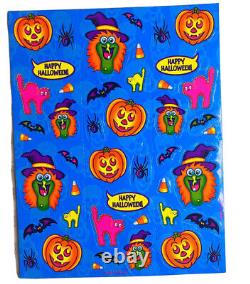 Rare Vintage Lisa Frank Halloween Stickers Skulls Happy Halloween! 2001 S315