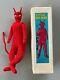 Rare Vintage Little Red Devil Satan Halloween Figure Toy In Box Shackman Japan