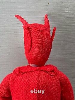 Rare Vintage Little Red Devil Satan Halloween Figure Toy in Box Shackman Japan