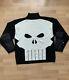Rare Vintage Marvel Ecko Punisher Sweater Jumper Knitted Long Sleeve Elbow Patch