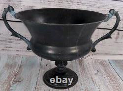 Rare Vintage Metal Urn Planter Ornate Pot Halloween Bowl Made In India Marked