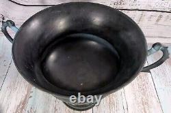 Rare Vintage Metal Urn Planter Ornate Pot Halloween Bowl Made In India Marked