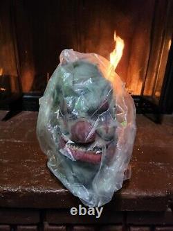 Rare! Vintage NOS Scarecrow Softflex Foam Clown Mask with teeth! Halloween, Haunt