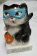 Rare Vintage Norcrest Cat Kitten Figurine October Halloween