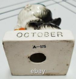 Rare Vintage Norcrest Cat Kitten Figurine OCTOBER Halloween