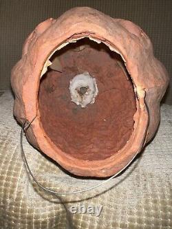 Rare Vintage Paper Mache Jack O Lantern Halloween Pumpkin