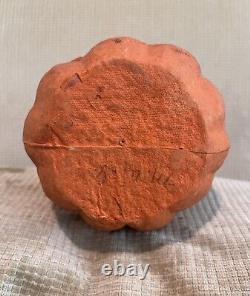 Rare Vintage Paper Mache Jack O Lantern Halloween Pumpkin