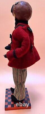 Rare Vintage Retro Halloween Bethany Lowe Dept 56 Figurine JOL Head Red Jacket