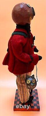 Rare Vintage Retro Halloween Bethany Lowe Dept 56 Figurine JOL Head Red Jacket