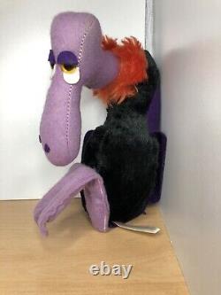 Rare Vintage Rushton Company Vulture Black Purple Bird 9 Tall Spooky Halloween