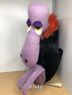 Rare Vintage Rushton Company Vulture Black Purple Bird 9 Tall Spooky Halloween