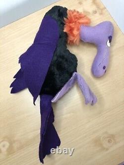 Rare Vintage Rushton Company Vulture Black Purple Bird 9 Tall Spooky Halloween