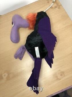 Rare Vintage Rushton Company Vulture Black Purple Bird 9 Tall Spooky Halloween